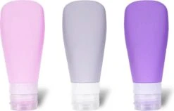 Navulbare Reisflesjes Set – Silicone Reisflacons Handbagage – 3 Stuks