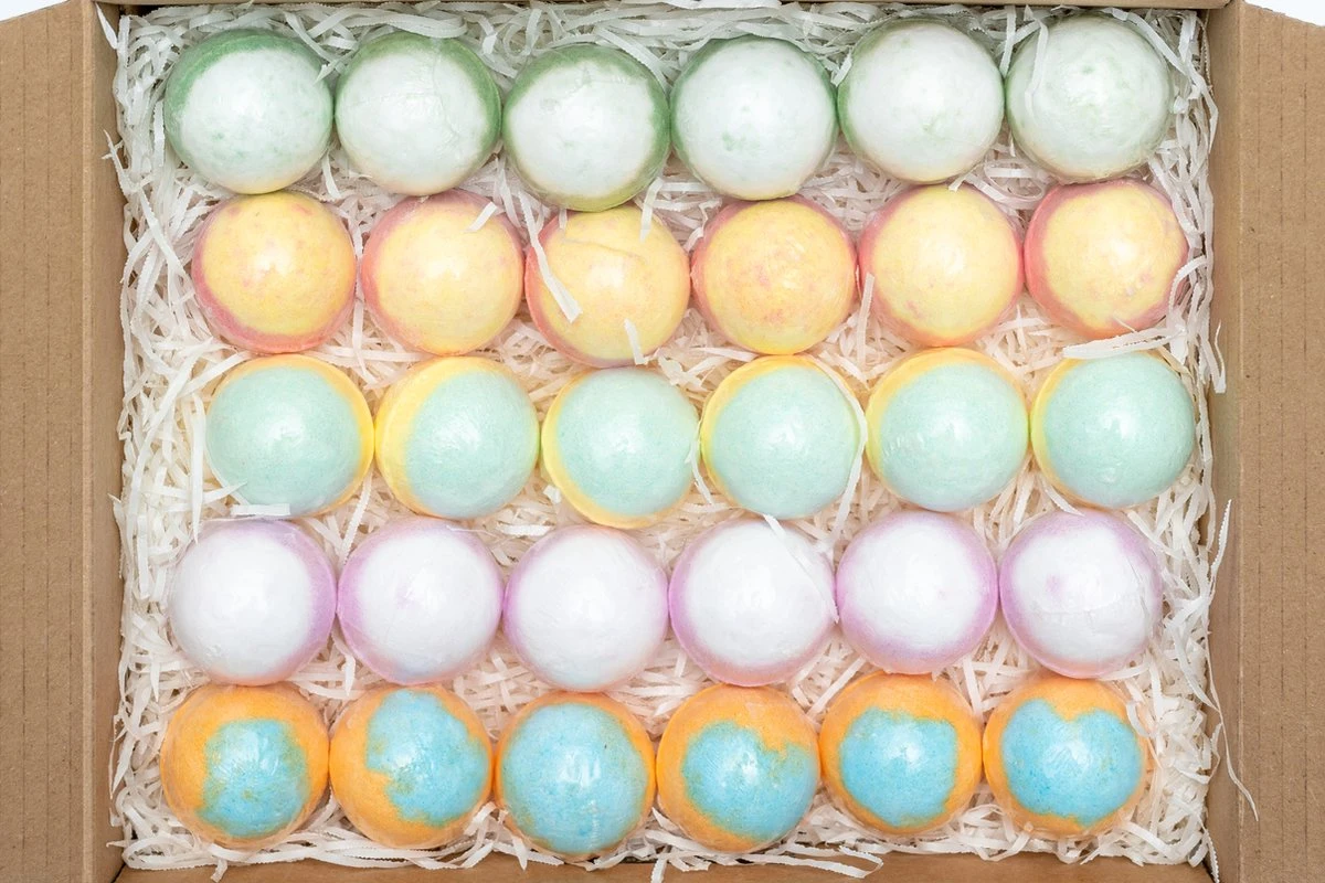 Bruisballen - 30 Stuks - 5 Verschillende Geuren - Voor In Bad - Etherische Oliën - Aromatherapie - Badballen - Badparels 5 Bruisballen - 30 Stuks - 5 Verschillende Geuren - Voor In Bad - Etherische Oliën - Aromatherapie - Badballen - Badparels - Afbeelding 3