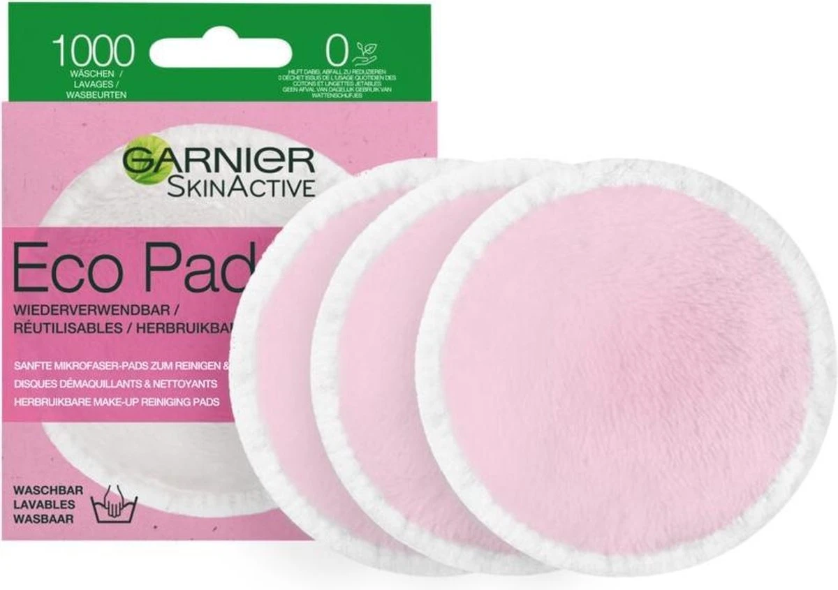 Garnier SkinActive Eco Pads - Herbruikbare Wattenschijfjes - 3 Stuks - Duurzame Gezichtsreiniging 5 Garnier SkinActive Eco Pads - Herbruikbare Wattenschijfjes - 3 Stuks - Duurzame Gezichtsreiniging - Afbeelding 3