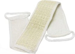 Loofah Massage Borstel - Massage Brush / Lichaamsborstel | Scrub Spons - Badspons - Douchespons - Rugmassage- | Sauna & Welness | Badborstel - Saunaborstel - Rugborstel - Huidborstel - Douche Borstel - Wasborstel - Beige -Verzorgingsproducten 1200x872