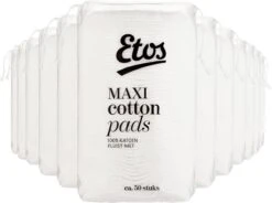 Etos Maxi Wattenschijfjes - Cotton Pads- 600 Stuks (12 X 50 Stuks)