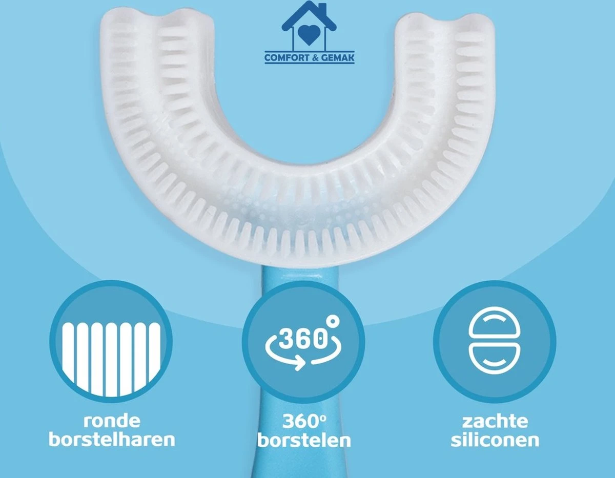 Tandenborstel Voor Kinderen - Eenvoudig, Hygiënisch En De Oplossing Voor Tandenpoetsen Bij Kinderen - BPA Vrij - BLAUW - 2 Tot 6 Jaar 4 Tandenborstel Voor Kinderen - Eenvoudig, Hygiënisch En De Oplossing Voor Tandenpoetsen Bij Kinderen - BPA Vrij - BLAUW - 2 Tot 6 Jaar - Afbeelding 2