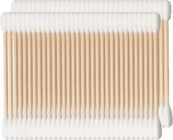 Merkloos Wattenstaafjes Hout - Bamboe - 2x100 St