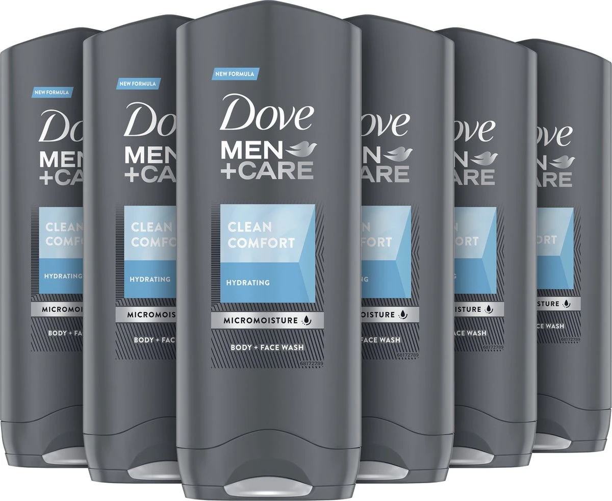 Dove Men+Care Clean Comfort Verzorgende Douchegel - 6 X 250 Ml - Voordeelverpakking 4 Dove Men+Care Clean Comfort Verzorgende Douchegel - 6 X 250 Ml - Voordeelverpakking - Afbeelding 2
