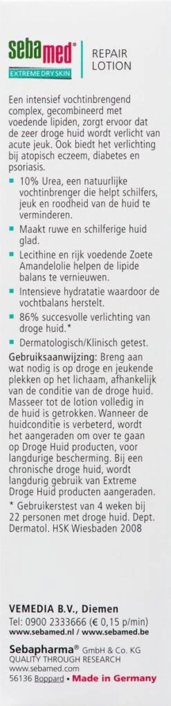 Sebamed Extreme Dry Urea Repair - Lotion 10% - Huidverzorging - 200 Ml 22 Sebamed Extreme Dry Urea Repair - Lotion 10% - Huidverzorging - 200 Ml -Verzorgingsproducten 292x1200 3