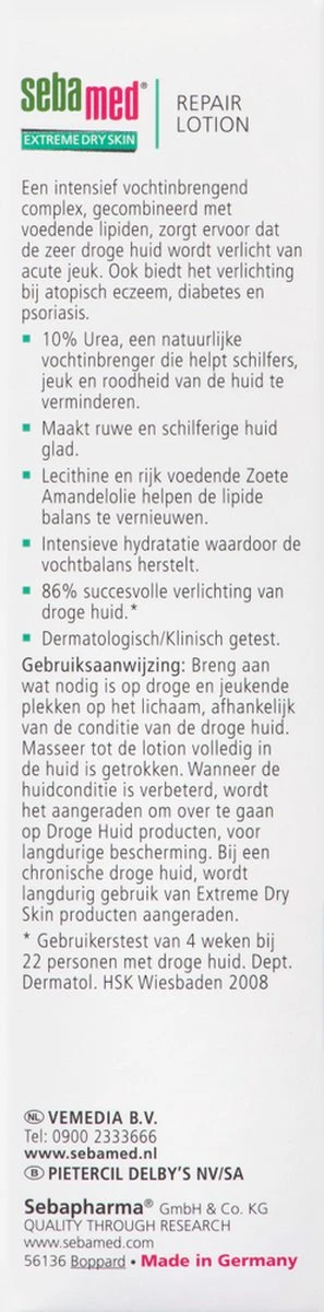 Sebamed Extreme Dry Urea Repair - Lotion 10% - Huidverzorging - 200 Ml 18 Sebamed Extreme Dry Urea Repair - Lotion 10% - Huidverzorging - 200 Ml - Afbeelding 16