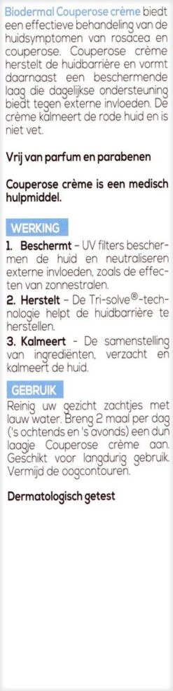 Biodermal Couperose Dagcrème - Voorkomt Zichtbaarheid Rosacea - 30ml -Verzorgingsproducten 301x1200 2