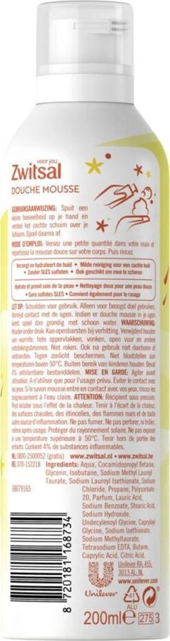 Zwitsal Douche Mousse Original - 6 X 200 Ml - Voordeelverpakking -Verzorgingsproducten 319x1200 2