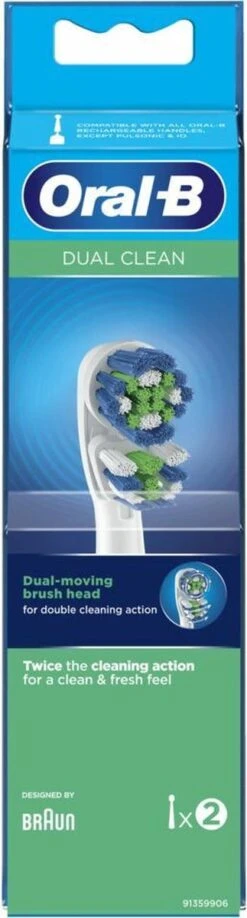 Oral B Oral-B Dual Clean - Opzetborstels - 2 Stuks 16 Oral B Oral-B Dual Clean - Opzetborstels - 2 Stuks -Verzorgingsproducten 323x1200 3
