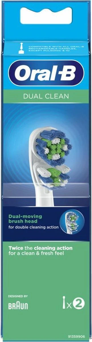 Oral B Oral-B Dual Clean - Opzetborstels - 2 Stuks 6 Oral B Oral-B Dual Clean - Opzetborstels - 2 Stuks - Afbeelding 4