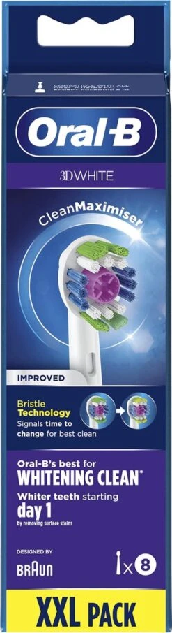 Oral B Oral-B 3D White - Met CleanMaximiser-technologie - Opzetborstels - 8 Stuks 23 Oral B Oral-B 3D White - Met CleanMaximiser-technologie - Opzetborstels - 8 Stuks -Verzorgingsproducten 327x1200 7
