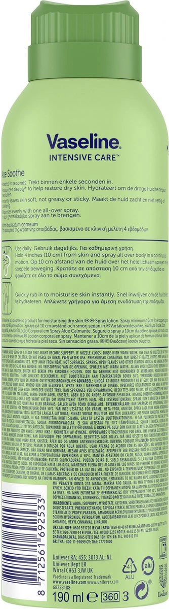 Vaseline® Vaseline Lotion Spray AloeFresh 6 X 190 Ml 5 Vaseline® Vaseline Lotion Spray AloeFresh 6 X 190 Ml - Afbeelding 3