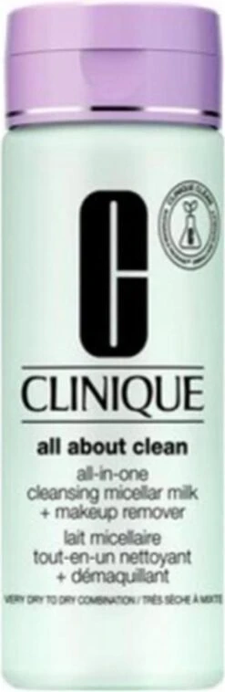 Clinique All About Clean All-In-One Cleansing Micellair Milk + MakeUp Remover Reinigingsmelk - 200 Ml -Verzorgingsproducten 391x1200 7