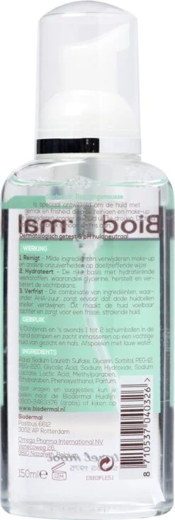 Biodermal Reinigingsmousse - Gezichtsreiniging - Reinigt En Hydrateert - 150 Ml -Verzorgingsproducten 405x1200 3