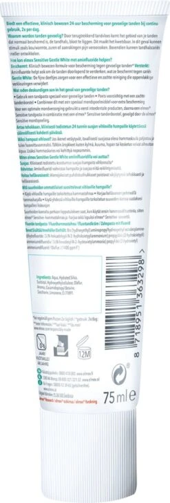 Elmex Sensitive Whitening Tandpasta 4 X 75ml - Voor Gevoelige Tanden - Voordeelverpakking -Verzorgingsproducten 407x1200 2