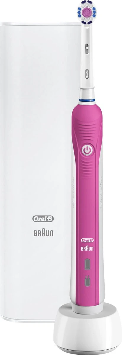 Oral B Oral-B PRO 2500 3D - Elektrische Tandenborstel - Roze 4 Oral B Oral-B PRO 2500 3D - Elektrische Tandenborstel - Roze - Afbeelding 2