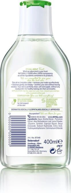 NIVEA Naturally Good Micellair Water Met Biologische Aloë Vera - 400ml -Verzorgingsproducten 445x1200 3