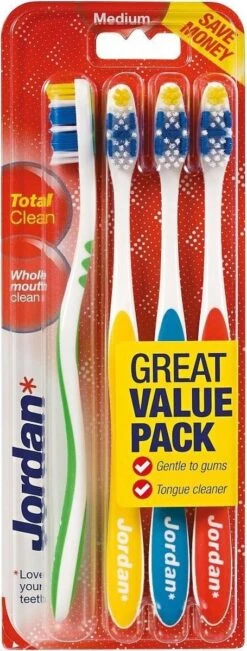 Jordan - Total Clean Tandenborstels Medium - 4 Stuks -Verzorgingsproducten 455x1200 8