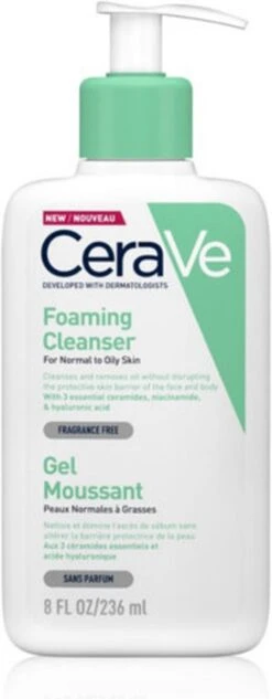 CeraVe - Foaming Cleanser - Reinigingsgel - Normale Tot Vette Huid - 473 Ml -Verzorgingsproducten 468x1200 4