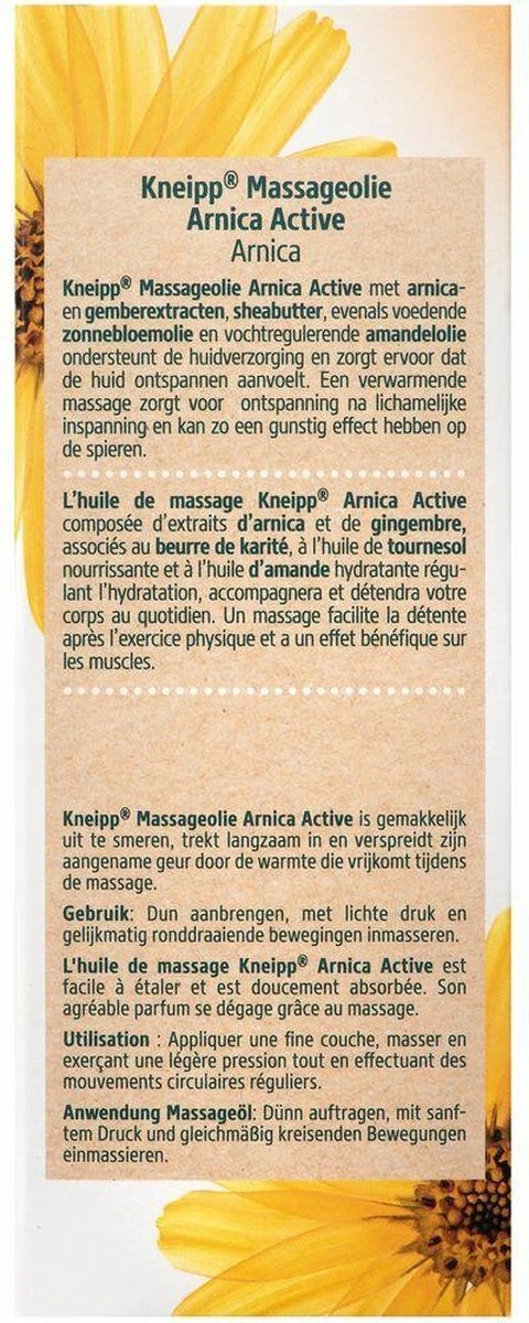 Kneipp Arnica Active - Massageolie 4 Kneipp Arnica Active - Massageolie - Afbeelding 2