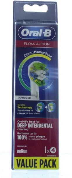 Oral B Oral-B FlossAction - Met CleanMaximiser-technologie - Opzetborstels - 4 Stuks -Verzorgingsproducten 489x1200 2