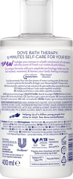 Dove Bath Therapy Renew - Badschuim & Douchegel - 400 Ml -Verzorgingsproducten 490x1200 5