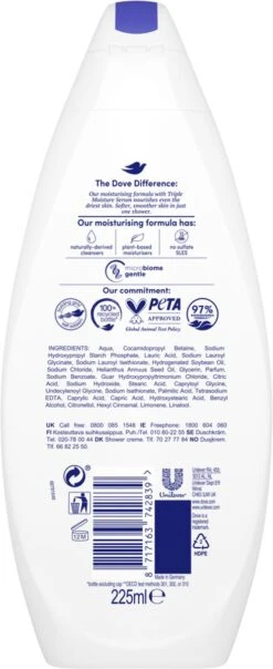 Dove Douchegel Deeply Nourishing - 6 X 225 Ml - Voordeelverpakking -Verzorgingsproducten 491x1200 4