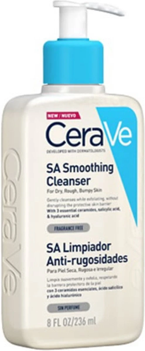 CeraVe - SA Smoothing Cleanser - Reinigingsgel - Droge Tot Ruwe Huid - 236 Ml 4 CeraVe - SA Smoothing Cleanser - Reinigingsgel - Droge Tot Ruwe Huid - 236 Ml - Afbeelding 2