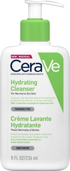 CeraVe - Hydrating Cleanser - Reinigingsmelk - Normale Tot Droge Huid - 236 Ml