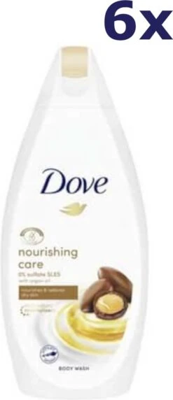 Dove Nourishing Care Douchegel - Triple Moisture Serum - 6 X 450 Ml -Verzorgingsproducten 518x1200