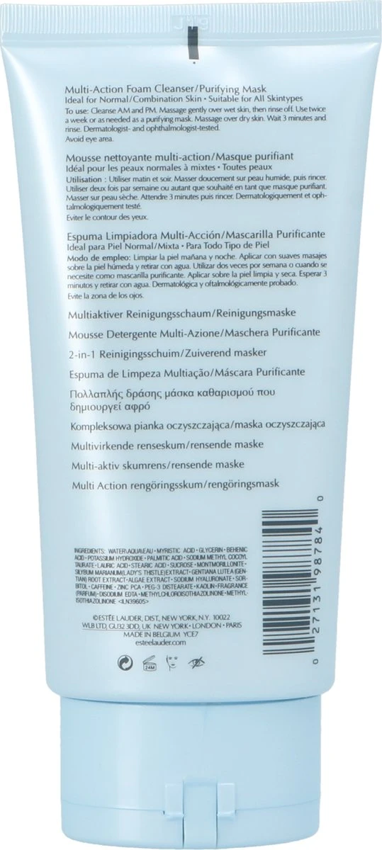Estée Lauder Perfectly Clean Multi-Action Foam Cleanser/Purifying Mask Gezichtsmasker - 150 Ml 4 Estée Lauder Perfectly Clean Multi-Action Foam Cleanser/Purifying Mask Gezichtsmasker - 150 Ml - Afbeelding 2