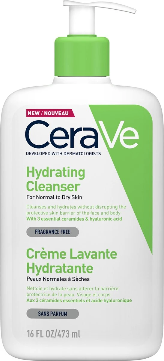 CeraVe - Hydrating Cleanser - Reinigingsmelk - Normale Tot Droge Huid - 473 Ml 3 CeraVe - Hydrating Cleanser - Reinigingsmelk - Normale Tot Droge Huid - 473 Ml