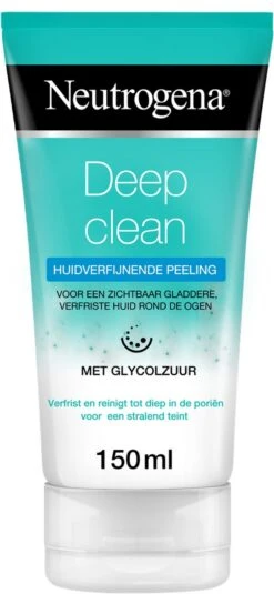 Neutrogena Deep Clean Huidverfijnende Peeling, Zachte Waspeeling Met Glycolzuur, Reinigingspeeling, Bescherming Tegen Schadelijke Stoffen Van Buitenaf, 1 X 150 Ml -Verzorgingsproducten 554x1200 6