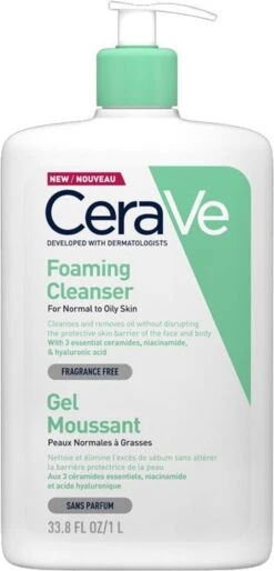 CeraVe - Foaming Cleanser - Reinigingsgel - Normale Tot Vette Huid - 1000 Ml