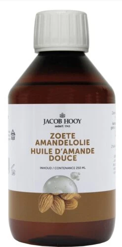 Jacob Hooy Olie- & Vloeistoffen Amandelolie Zoet - 250 Ml - Body Oil -Verzorgingsproducten 594x1200 1