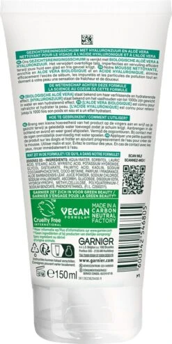 Garnier SkinActive Hyaluronzuur Aloë Vera Gezichtsreinigingsschuim 150 Ml 11 Garnier SkinActive Hyaluronzuur Aloë Vera Gezichtsreinigingsschuim 150 Ml -Verzorgingsproducten 600x1200 4