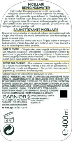 Garnier SkinActive Micellair Reinigingswater - 3 X 400 Ml - Voordeelverpakking -Verzorgingsproducten 618x1200 11