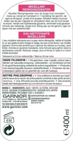 Garnier SkinActive Micellair Reinigingswater Voor De Gevoelige Huid - 3 X 400ml -Verzorgingsproducten 619x1200 4