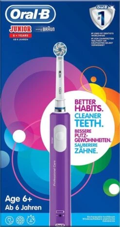 Oral B Oral-B Junior 6+ - Elektrische Tandenborstel - Paars & Groen DUOSET -Verzorgingsproducten 639x1200