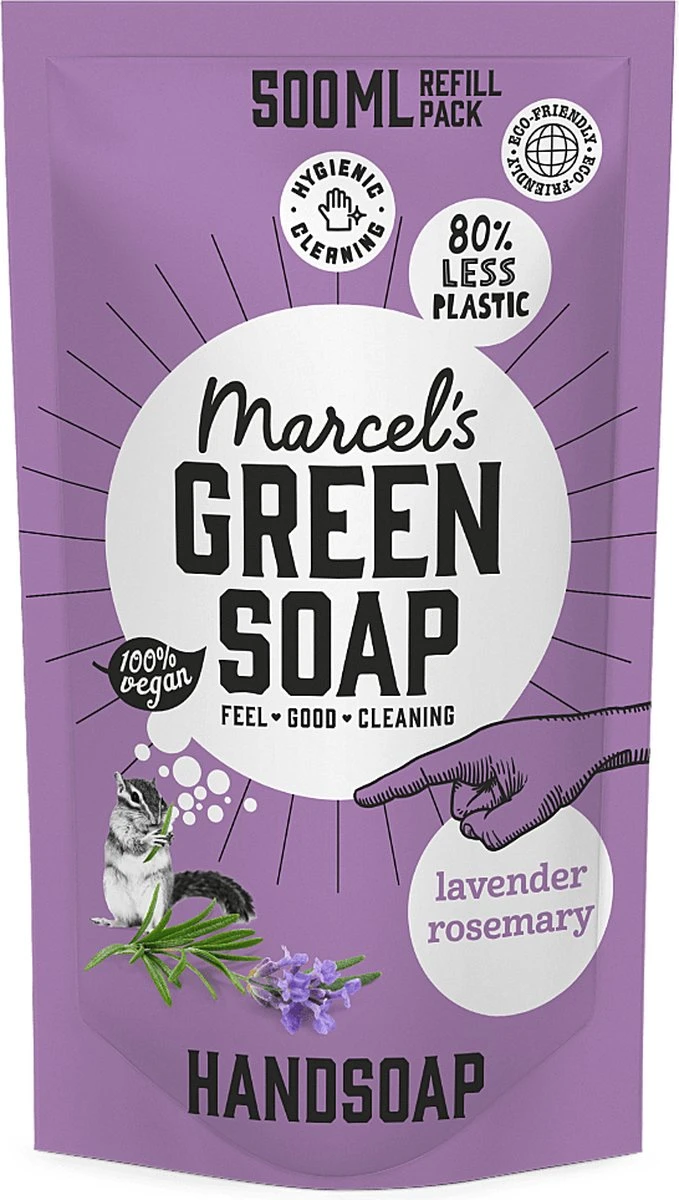 Marcel's Green Soap Handzeep Navulling Lavendel & Rosemarijn - 500 Ml 10 Marcel's Green Soap Handzeep Navulling Lavendel & Rosemarijn - 500 Ml - Afbeelding 8