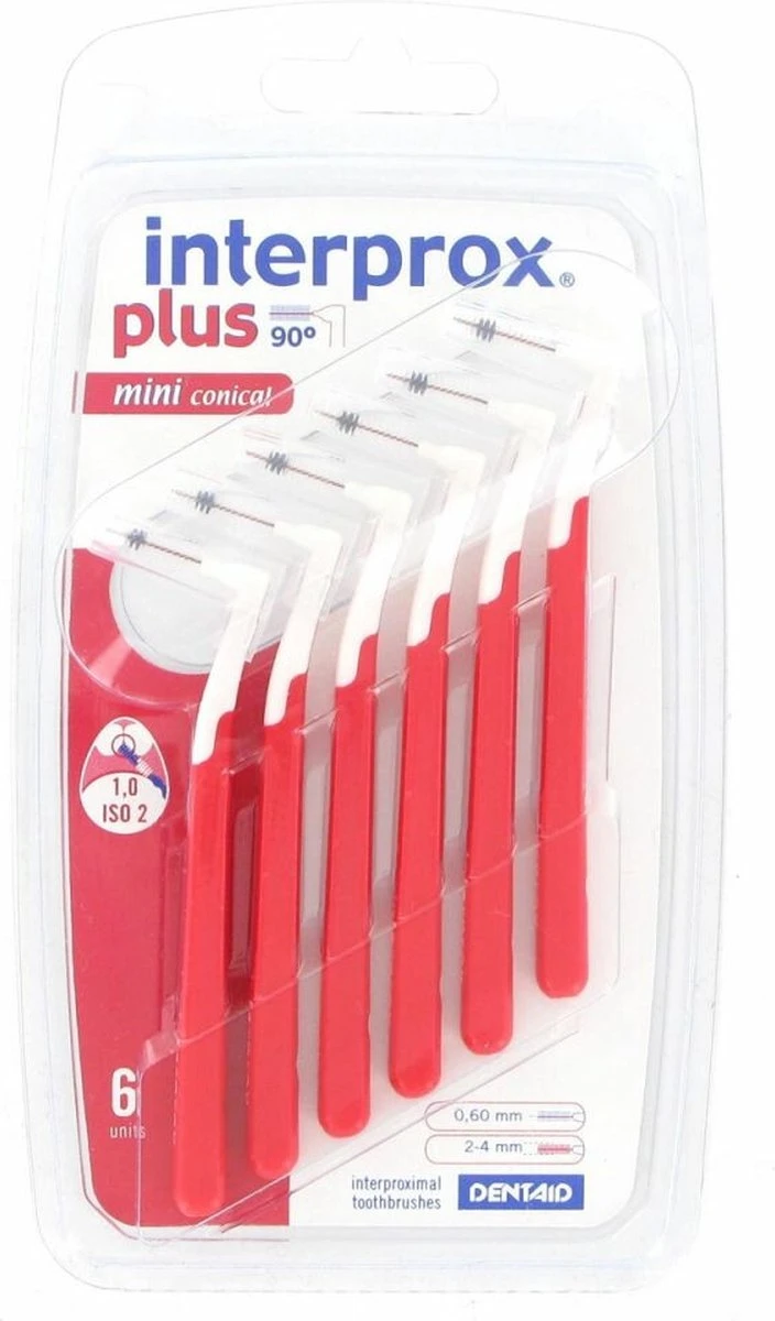 3x Interprox Plus Mini Conical 2-4 Mm Rood Blister à 6 Ragers 3 3x Interprox Plus Mini Conical 2-4 Mm Rood Blister à 6 Ragers