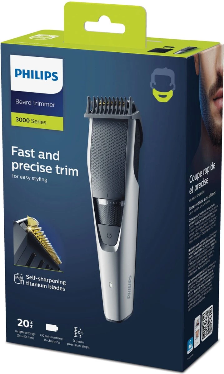Philips 3000 Series BT3222/14 - Baardtrimmer 4 Philips 3000 Series BT3222/14 - Baardtrimmer - Afbeelding 2