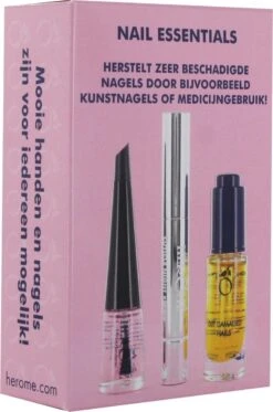 Herome 3 In 1 Manicure Nagelverzorging Set – Beschadigde Nagels – Nagelriemolie, Nagelriemcrème En Nagelverharder -Verzorgingsproducten 795x1200