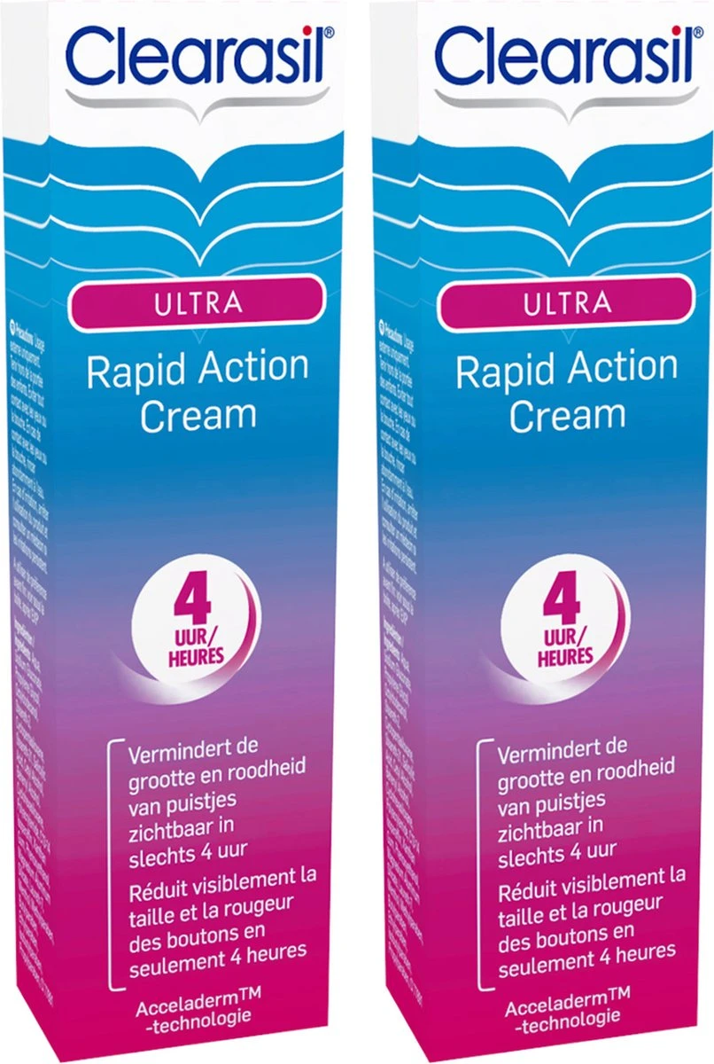 Clearasil Ultra Rapid Action Cream - Behandelingscrème - 2 X 15 Ml 4 Clearasil Ultra Rapid Action Cream - Behandelingscrème - 2 X 15 Ml - Afbeelding 2