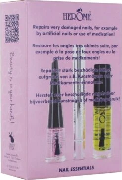 Herome 3 In 1 Manicure Nagelverzorging Set – Beschadigde Nagels – Nagelriemolie, Nagelriemcrème En Nagelverharder -Verzorgingsproducten 814x1200