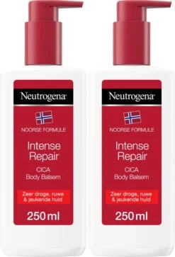 Neutrogena Intense Repair, Intensief Herstellende CICA Body Balsem, Noorse Formule, Hydraterende Bodylotion Voor De Zeer Droge, Ruwe En Jeukende Huid 2 X 250 Ml -Verzorgingsproducten 817x1200