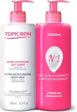 Topicrem Ultra-Moisturizing Body Milk 2x500ml -Verzorgingsproducten 823x1200 2