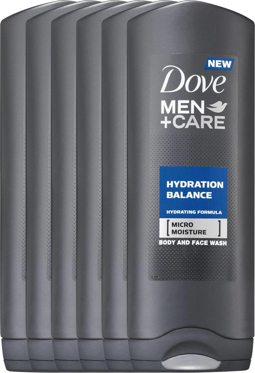 Dove Men Hydration Balance Douchegel - 6 X 250 Ml - Voordeelverpakking 3 Dove Men Hydration Balance Douchegel - 6 X 250 Ml - Voordeelverpakking