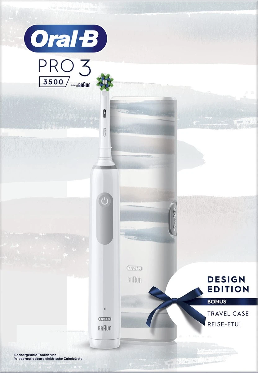 Oral B Oral-B Pro 3 3500 - Elektrische Tandenborstel - Wit 10 Oral B Oral-B Pro 3 3500 - Elektrische Tandenborstel - Wit - Afbeelding 8