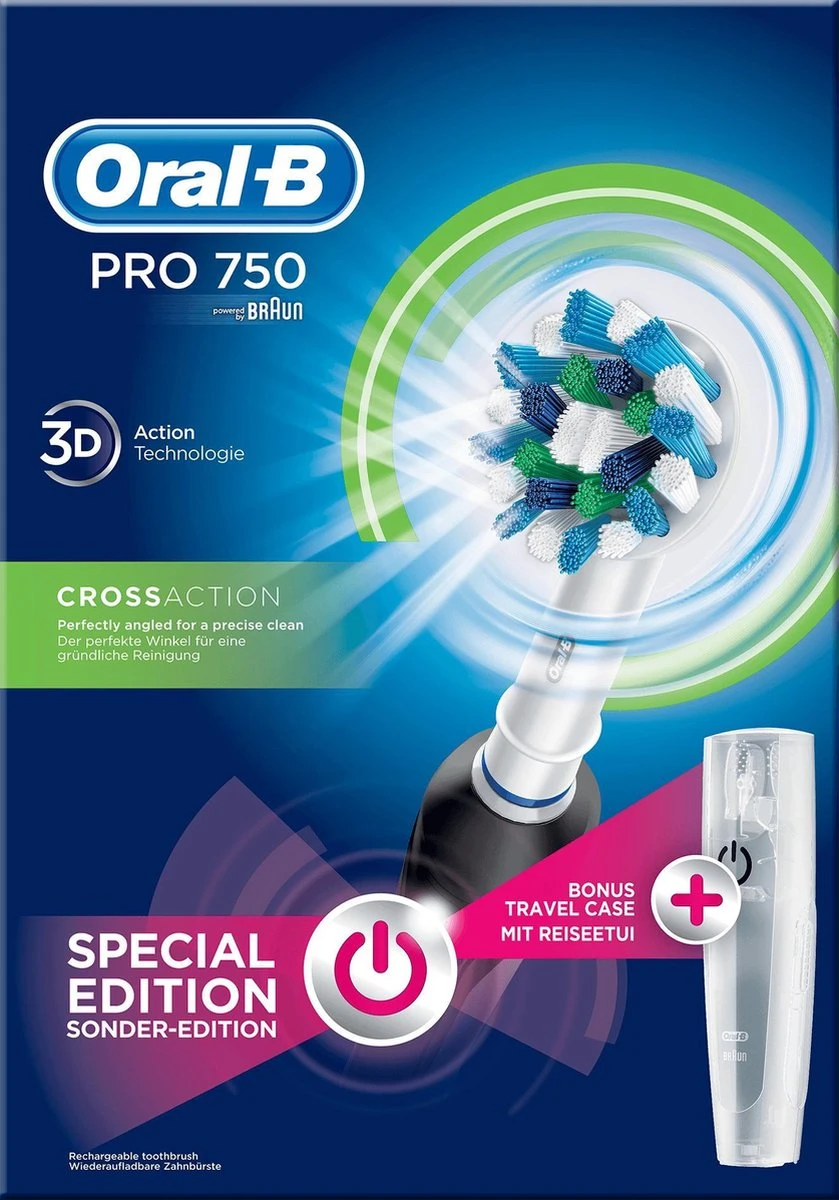 Braun Oral-B PRO 750 - Elektrische Tandenborstel - Zwart 10 Braun Oral-B PRO 750 - Elektrische Tandenborstel - Zwart - Afbeelding 8